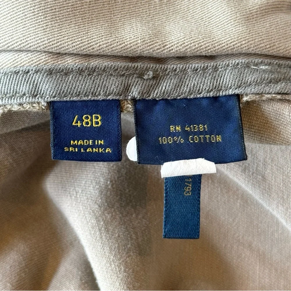 NWT Polo Ralph Lauren Men’s 48B Classic Polo Chino Khaki Cargo Shorts Big & Tall
